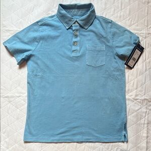 Vineyard Vines Boys Light Blue Polo Shirt with Chest Pocket